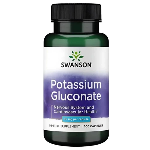 Swanson - Potassium (Gluconate) 99 mg - 100 kapsułek Swanson - Potassium (Gluconate) 99 mg - 100 kapsułek